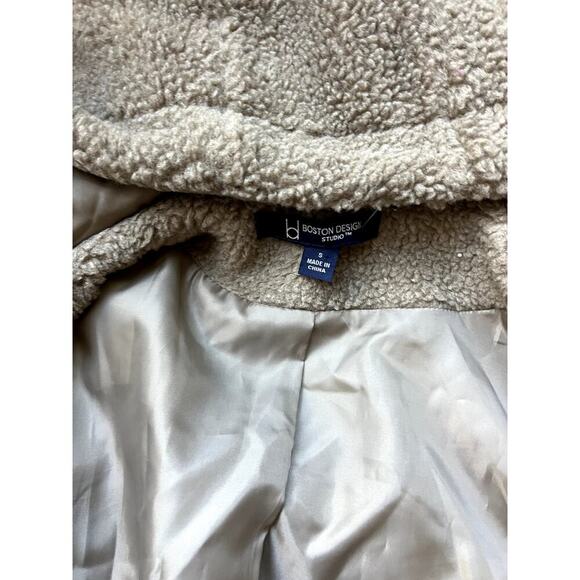 Boston Design beige full length teddy coat size small - Picture 6 of 6